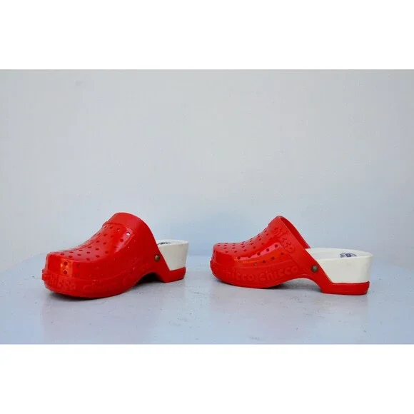 Girls CHICCO Red Clogs Italian Sandals - DEADSTOCK Chicco 70s 80sEu 26